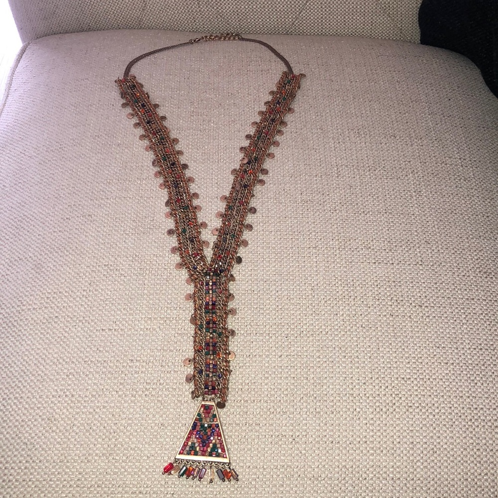 Multi Colored Statement Necklace - image 1